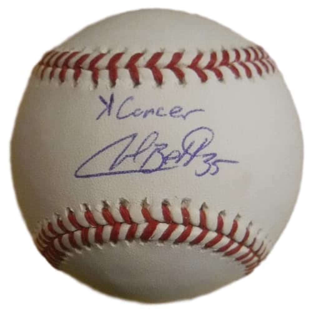 Chad Bettis Autographed/Signed Colorado Rockies OML Baseball K Cancer JSA 20134
