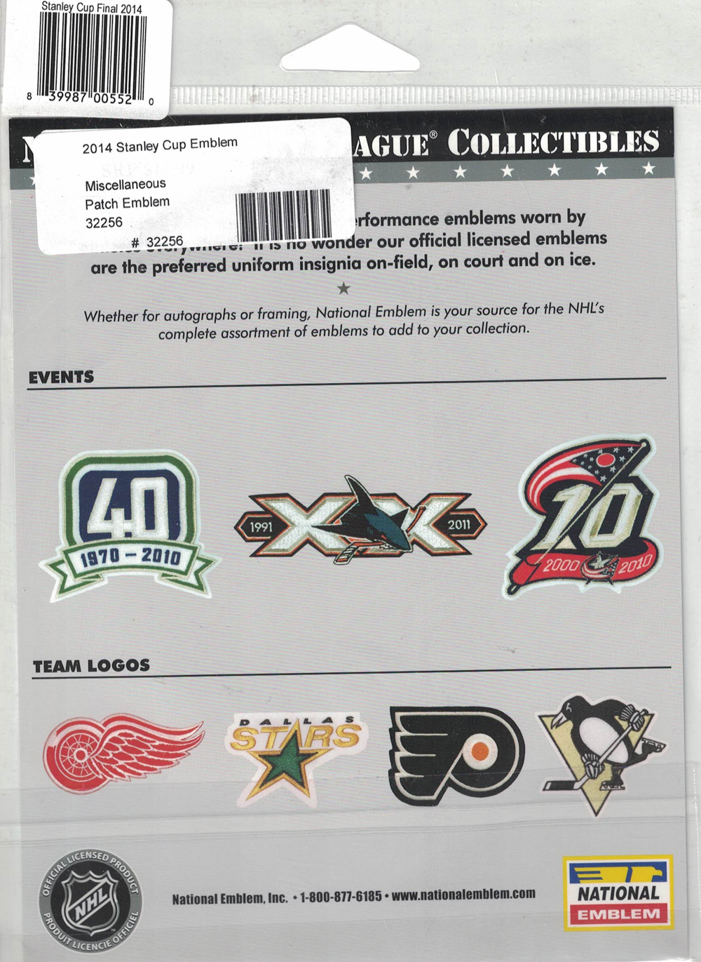 2014 NHL Stanley Cup Emblem Patch New 32256