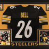 Le'Veon Bell Signed Pittsburgh Steelers Framed Black XL Jersey JSA 20153