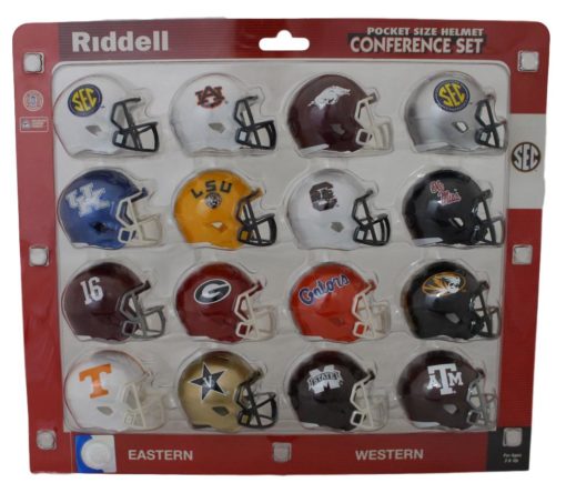 2016 SEC Riddell Pocket Pro Size Helmet Conference Set 13837