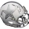 Cole Beasley Autographed/Signed Dallas Cowboys Ice Mini Helmet FAN 20200