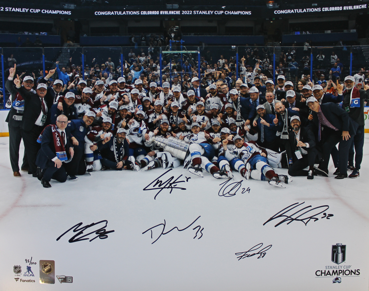 Colorado Avalanche Team Signed 16x20 Photo 6 Sigs Maker Kuemper FAN