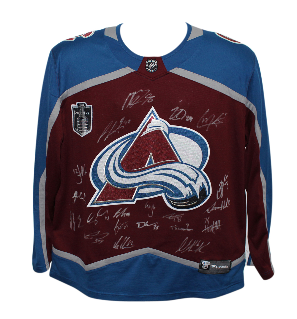 2022 Colorado Avalanche Team Signed Adidas Jersey Stanley Cup