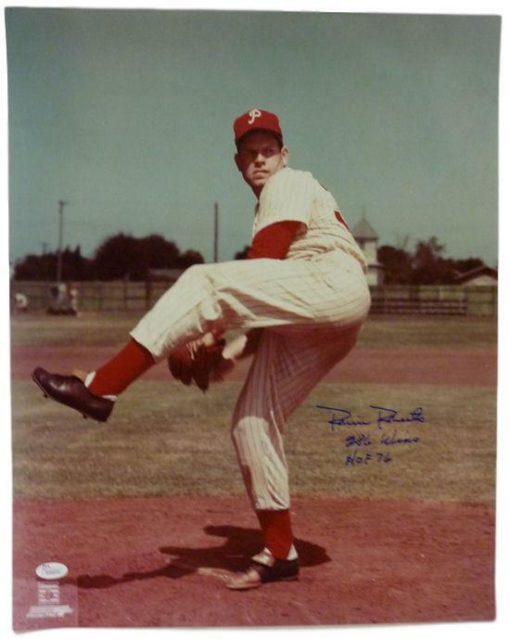 ROBIN ROBERTS AUTOGRAPHED/SIGNED PHILLIES 16x20 PHOTO 2 INSC JSA 20390