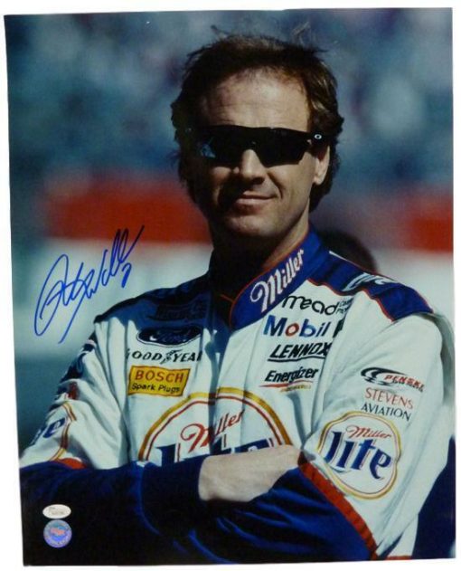 RUSTY WALLACE AUTOGRAPHED/SIGNED NASCAR MILLER LITE 16x20 PHOTO 20404 JSA K45189