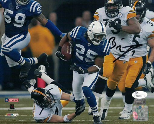 BEN ROETHLISBERGER AUTOGRAPHED PITTSBURGH STEELERS 8X10 PHOTO VS COLTS 20705 JSA