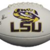 Derrius Guice Autographed/Signed LSU Tigers Logo Football JSA 20727