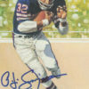 OJ Simpson Autographed/signed Buffalo Bills Goal Line Art in Blue Hof JSA 20803