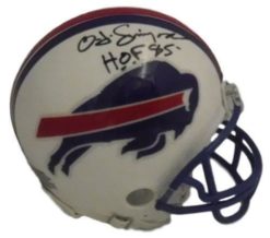 O.J. Simpson Autographed/Signed Buffalo Bills 76-82 Mini Helmet HOF JSA 20814