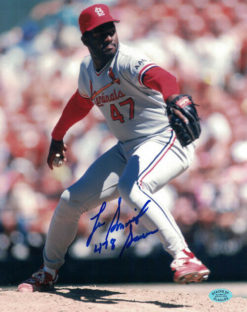 LEE SMITH AUTOGRAPHED/SIGNED ST LOUIS CARDINALS 8X10 PHOTO 478 SAVES 20916