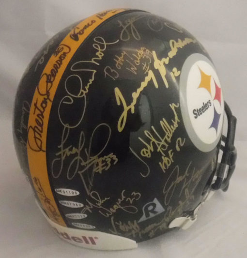 Pittsburgh Steelers 1970s Team Signed Proline Helmet Blount Harris +36 JSA 20921