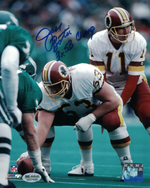 Jeff Bostic Autographed/Signed Washington Redskins 8x10 Photo SGC 21020