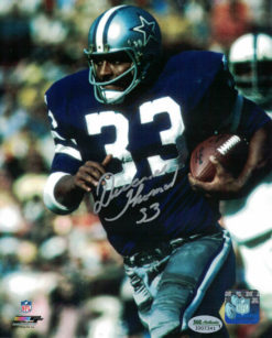 DUANE THOMAS AUTOGRAPHED/SIGNED DALLAS COWBOYS 8X10 PHOTO BLUE 21069 SGC