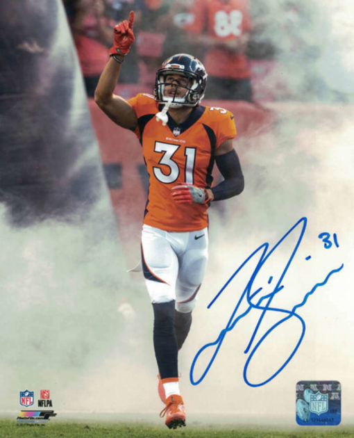Justin Simmons Autographed/Signed Denver Broncos 8x10 Photo 21143