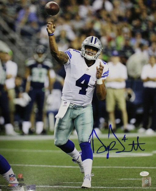 DAK PRESCOTT AUTOGRAPHED DALLAS COWBOYS 16X20 PHOTO VS SEAHAWKS 21147 JSA