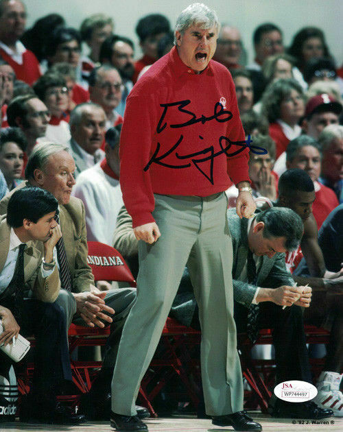 Bobby Knight Autographed/Signed Indiania Hoosiers 8x10 Photo JSA 21244