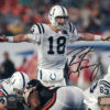 Peyton Manning Autographed Indianapolis Colts 8x10 Photo Rain JSA 21246