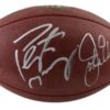 John Elway & Peyton Manning Signed Denver Broncos Official Football BAS 21288