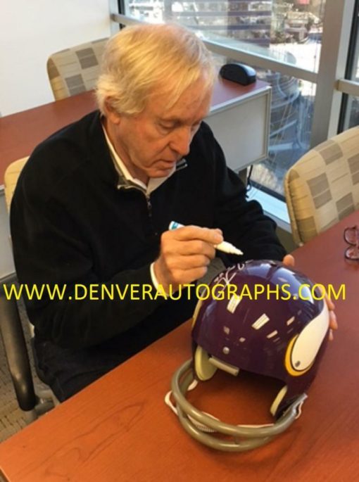 Fran Tarkenton Autographed Minnesota Vikings TK Helmet HOF JSA 21318