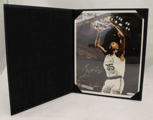 Reggie Lewis Autographed Boston Celtics 8x10 Photo Leather UDA Book UDA 21343
