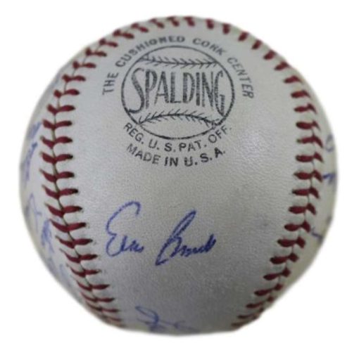1960 Chicago Cubs Autographed Baseball Ernie Banks, Durocher,Zimmer+18 JSA 21347
