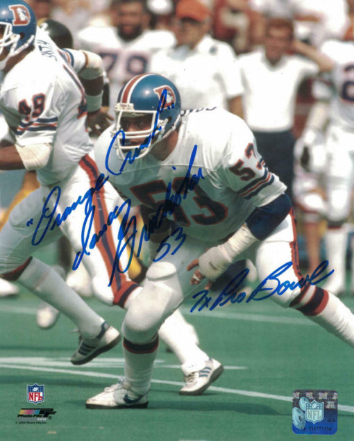Randy Gradishar Autographed/Signed Denver Broncos 8x10 Photo 2 Insc 21364 PF