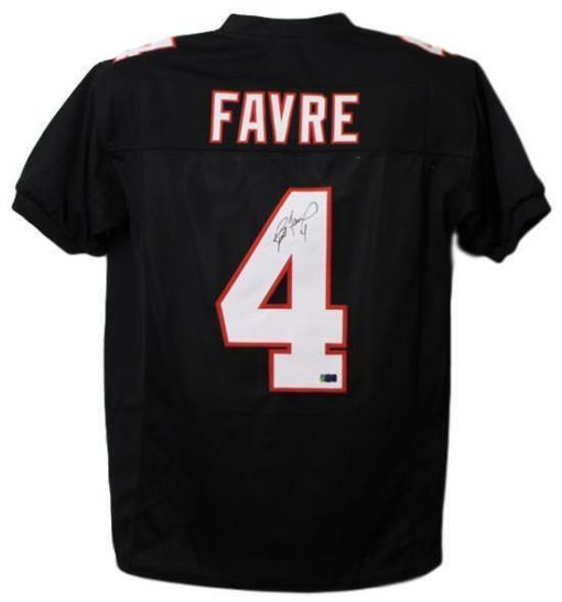 Brett Favre Autographed/Signed Atlanta Falcons Black XL Jersey 21378