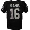 George Blanda Autographed/Signed Oakland Raiders XL Black Jersey JSA 21395