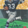 Tony Dorsett Autographed Dallas Cowboys Goal Line Art Card Blue JSA 21428