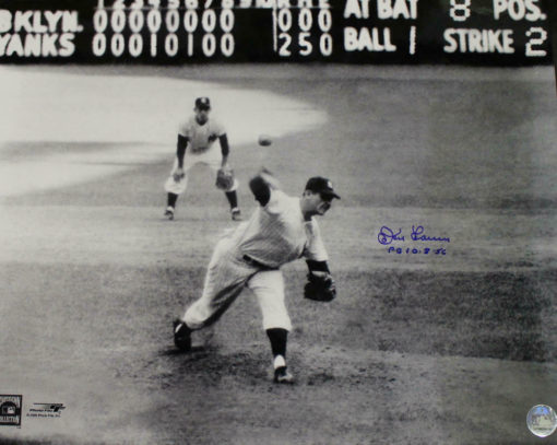 Don Larsen Autographed/Signed New York Yankees 16x20 Photo PG 1956 BAS 21435 PF