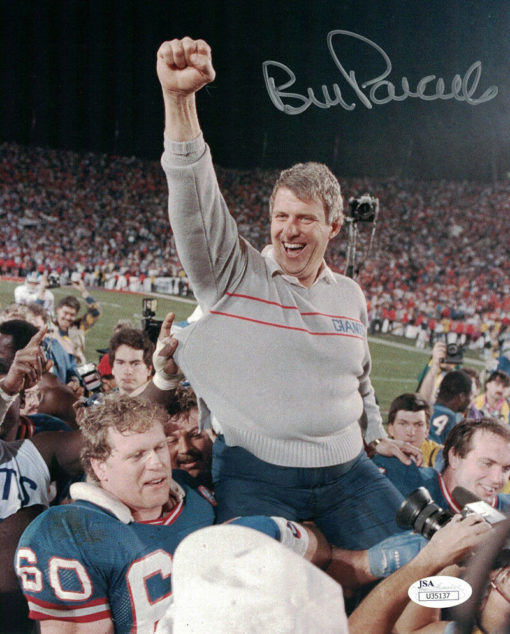 Bill Parcells Autographed/Signed New York Giants 8x10 Photo JSA 21471