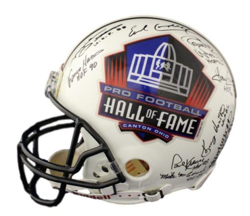 Hall of Fame NFL Signed Proline Helmet 23 Sigs Brown Ditka Harris BAS 21496