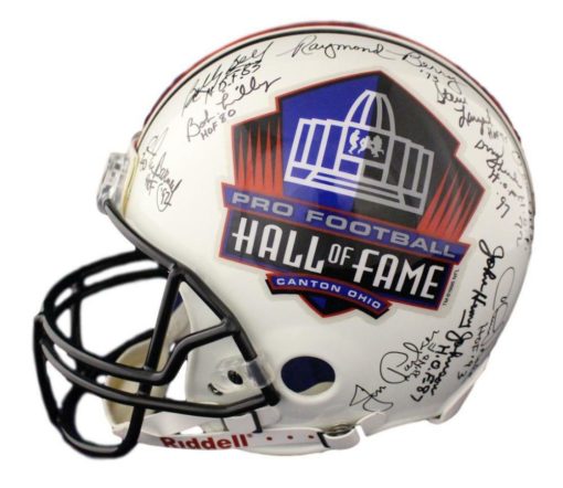 Hall of Fame NFL Signed Proline Helmet 22 Sigs Namath Shula Bell BAS 21498