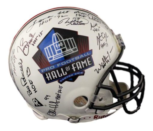 Hall of Fame NFL Signed Proline Helmet 19 Sigs Ogden Parcells Smith BAS 21499