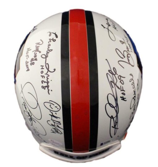 Hall of Fame NFL Signed Proline Helmet 19 Sigs Ogden Parcells Smith BAS 21499