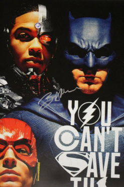 Ben Affleck Autographed/Signed Justice League Movie Poster BAS 21512