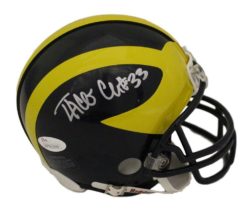 Taco Charlton Autographed/Signed Michigan Wolverines Mini Helmet JSA 21554