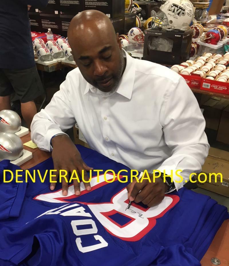 Ben Coates Autographed/Signed New England Patriots Blue XL Jersey BAS 