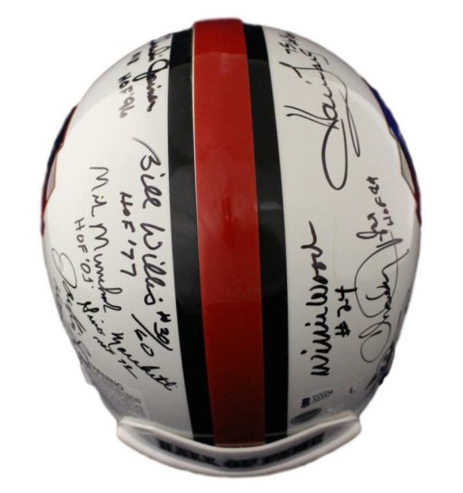 Hall of Fame NFL Signed Proline Helmet 17 Sigs Long Taylor Riggins BAS 21566