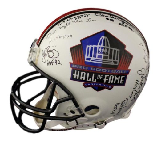 Hall of Fame NFL Signed Proline Helmet 17 Sigs Long Taylor Riggins BAS 21566
