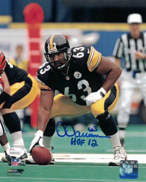 Dermontti Dawson Autographed/Signed Pittsburgh Steelers 8x10 Photo HOF JSA 21569