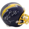San Diego Chargers Triplets Signed Replica Helmet Winslow Fouts Joiner JSA 21578