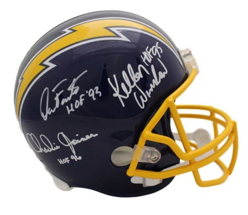 San Diego Chargers Triplets Signed Replica Helmet Winslow Fouts Joiner JSA 21579