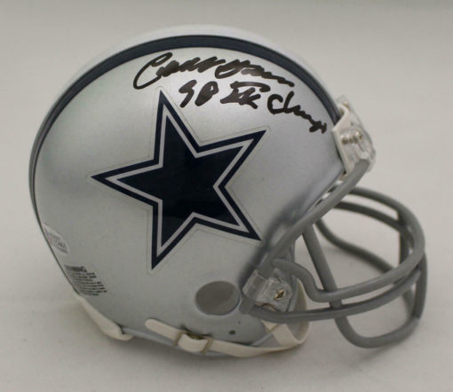 Cornell Green Autographed Dallas Cowboys Mini Helmet SB VI Champ BAS 21586