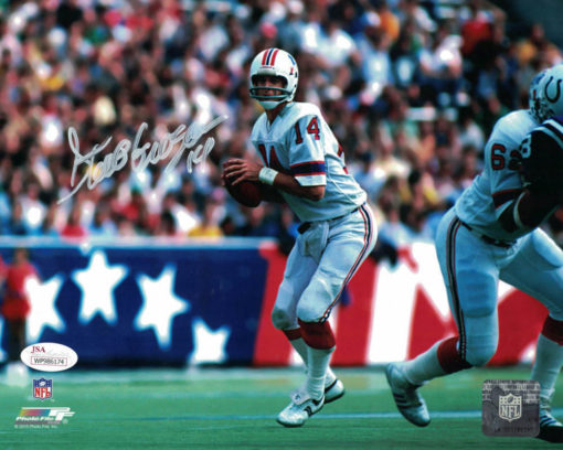 Steve Grogan Autographed/Signed New England Patriots 8x10 Photo JSA 21592