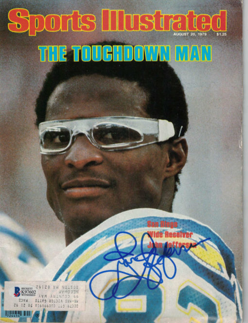 John Jefferson Signed San Diego Chargers Sports illustrated 8/20/79 BAS 21611
