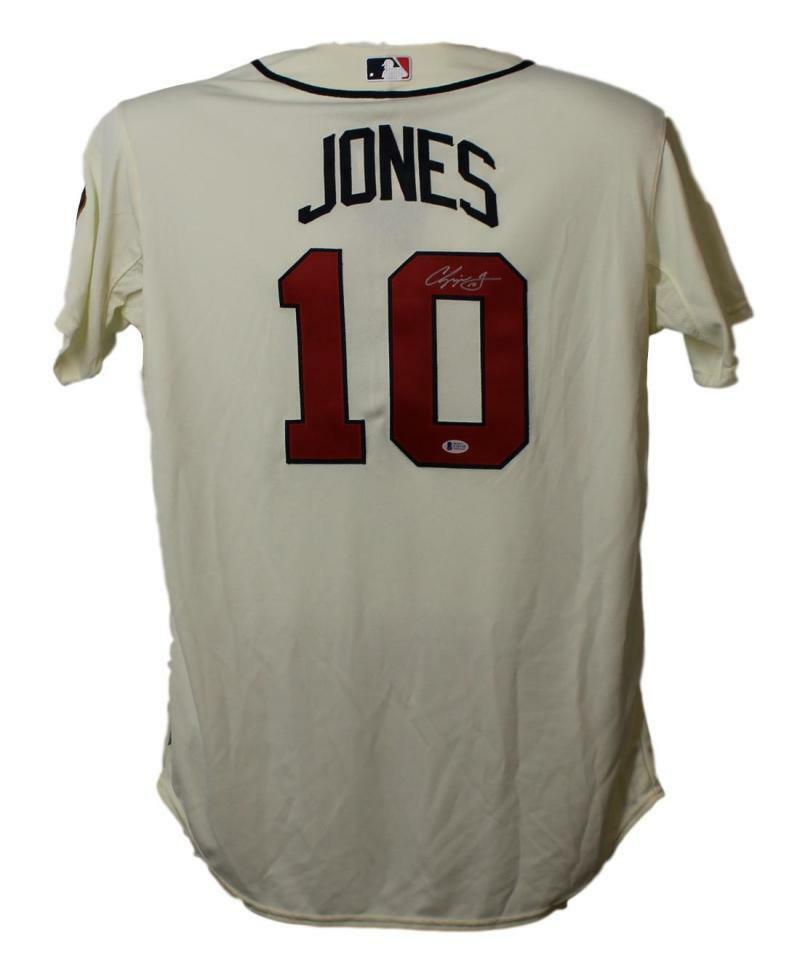 chipper jones autographed jersey