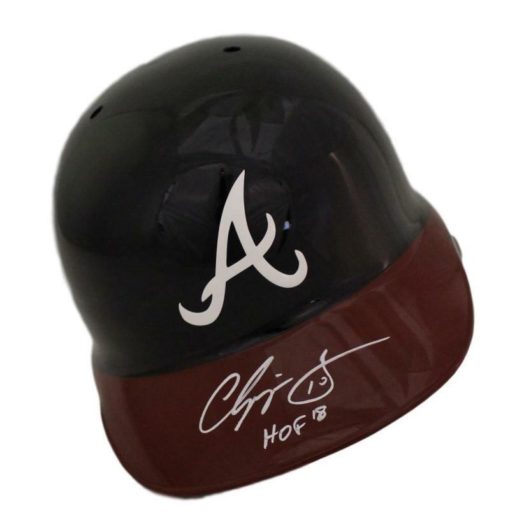 Chipper Jones Autographed Atlanta Braves Replica Batting Helmet HOF BAS 21614