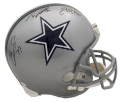 Zach Martin, Smith, Frederick Signed Dallas Cowboys Replica Helmet JSA 21631