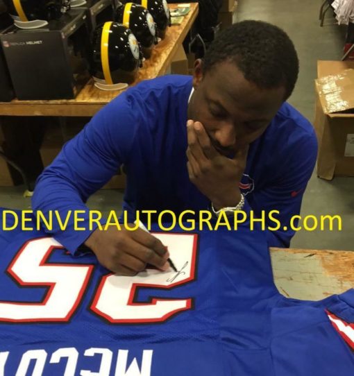 LeSean McCoy Autographed/Signed Buffalo Bills XL Blue Jersey JSA 21633